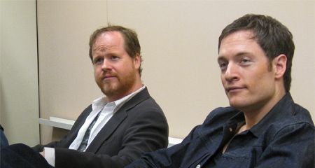 Joss Whedon and Tahmoh Penikett discuss 'Dollhouse' at New York Comic Con 2009. Photo by Kendall Whitehouse