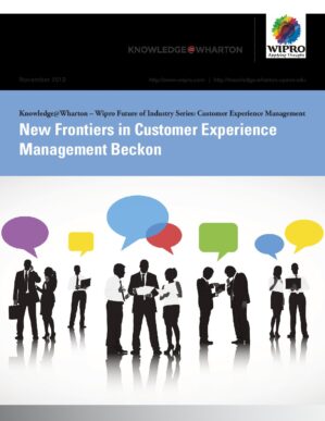 The cover of the PDF of New Frontiers in Customer Experience Management Beckon Special Report