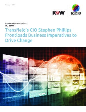 The cover of the PDF of Transfield’s CIO Stephen Phillips Frontloads Business Imperatives to Drive Change Special Report