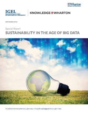 The cover of the PDF of Sustainability in the Age of Big Data Special Report