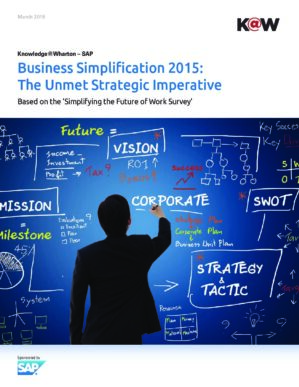 The cover of the PDF of Business Simplification 2015: The Unmet Strategic Imperative Special Report