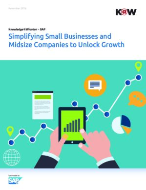 The cover of the PDF of Simplifying Small Businesses and Midsize Companies to Unlock Growth Special Report