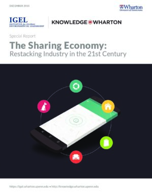 The cover of the PDF of The Sharing Economy: Restacking Industry in the 21st Century Special Report