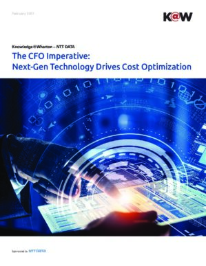 The cover of the PDF of The CFO Imperative: Next-Gen Technology Drives Cost Optimization Special Report