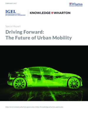 The cover of the PDF of Driving Forward: The Future of Urban Mobility Special Report
