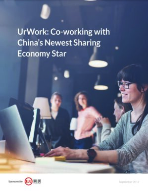 The cover of the PDF of UrWork: Co-working with China’s Newest Sharing Economy Star Special Report