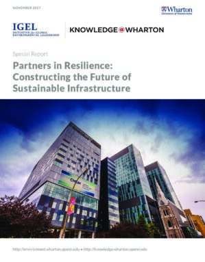 The cover of the PDF of Partners in Resilience: Constructing the Future of Sustainable Infrastructure Special Report