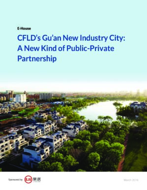 The cover of the PDF of CFLD’s Gu’an New Industry City:  A New Kind of Public-Private Partnership Special Report