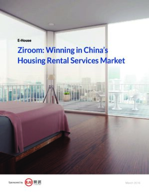 The cover of the PDF of Ziroom: Winning in China’s Housing Rental Services Market Special Report