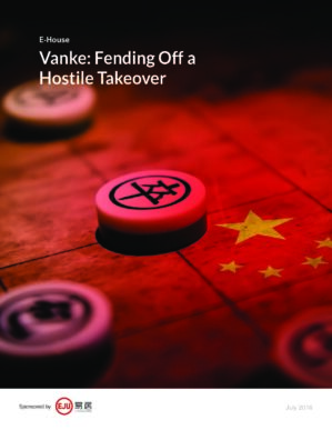 The cover of the PDF of 2018-07-16-Vanke-Hostile-Takeover-English-FINAL Special Report