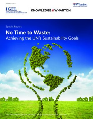 The cover of the PDF of No Time to Waste: Achieving the UN’s Sustainability Goals Special Report