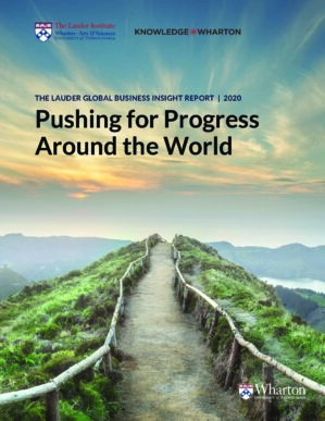 The cover of the PDF of Pushing for Progress Around the World Special Report