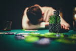 Man losing in a poker game