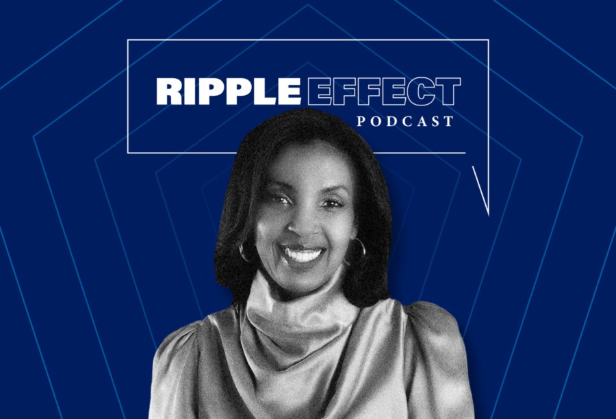 Wharton Dean Erika James on the Ripple Effect podcast talking about preparing for leadership in times of crisis