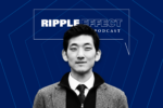 Headshot of R. Jisung Park in front of Ripple Effect podcast logo