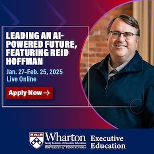 Leading an AI-Powered Future program today, featuring Reid Hoffman from LinkedIn