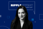 Headshot of Pinar Yildirim in front of Ripple Effect podcast logo for her episode on how charitable giving and political giving influence each other