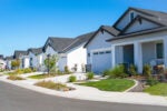 Row of single story suburban homes