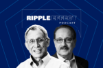 Headshots of Mike Useem and Harbir Singh in front of the Ripple Effect podcast logo
