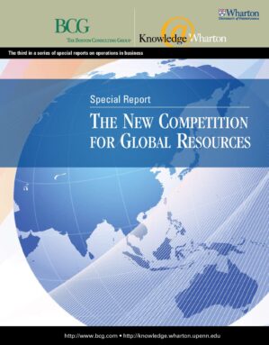 The cover of the PDF of BCGReport_Competition_for_Global_Resources Special Report