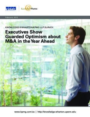 The cover of the PDF of Executives Show Guarded Optimism about M&A in the Year Ahead Special Report