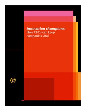 The cover of the PDF of Innovation Champions: How CFOs Can Keep Companies Vital Special Report
