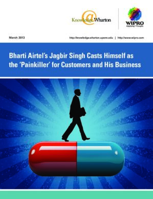 The cover of the PDF of Bharti Airtel’s Jagbir Singh Casts Himself as the ‘Painkiller’ for Customers and His Business Special Report