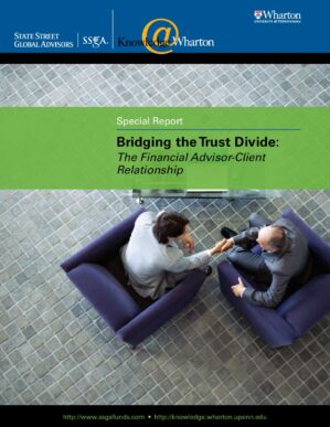 The cover of the PDF of Bridging the Trust Divide: The Financial Advisor-Client Relationship Special Report